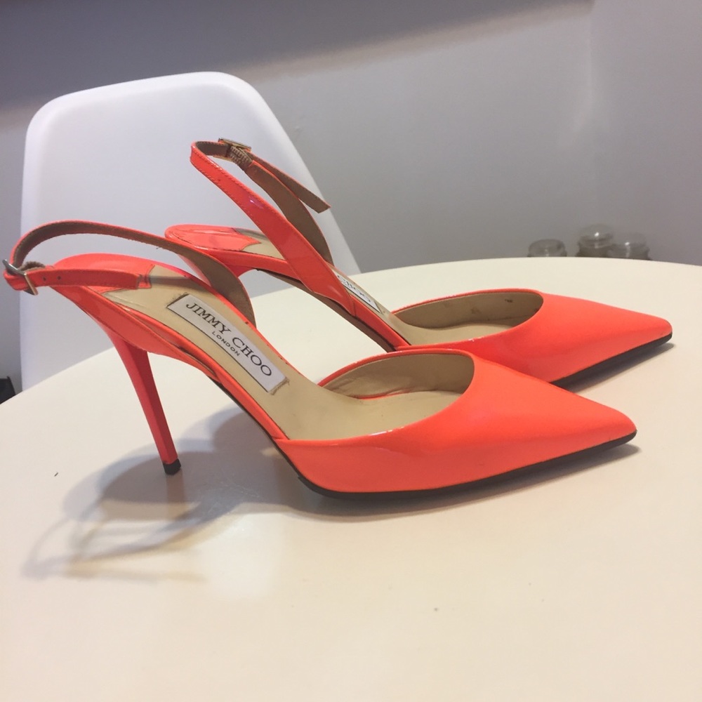 🎉SOLD on M!! Jimmy Choo Tarida Neon Patent - Picture 6 of 8